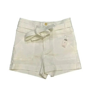 Pilcro and the letterpress white belted palazoo shorts Anthropologie NWT S 28
